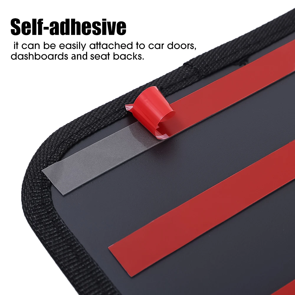 Bolsa de malla de cuero para coche, bolsas de red de almacenamiento de tela Oxford, organizador Interior de coche, almacenamiento de llaves y monedas, herramientas de almacenamiento automático