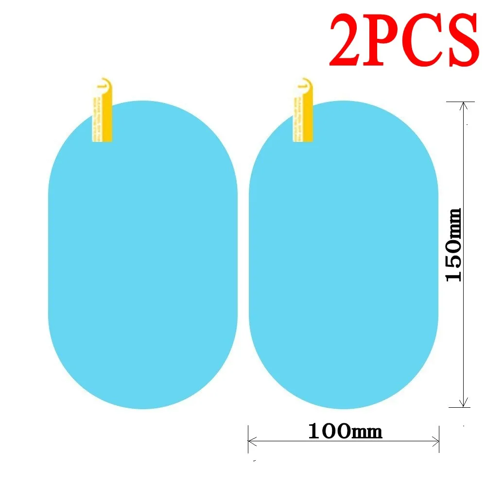 Pegatinas de películas impermeables para espejo retrovisor de coche, accesorios de película protectora impermeable antiniebla para conducción de seguridad lluviosa, 2 uds.