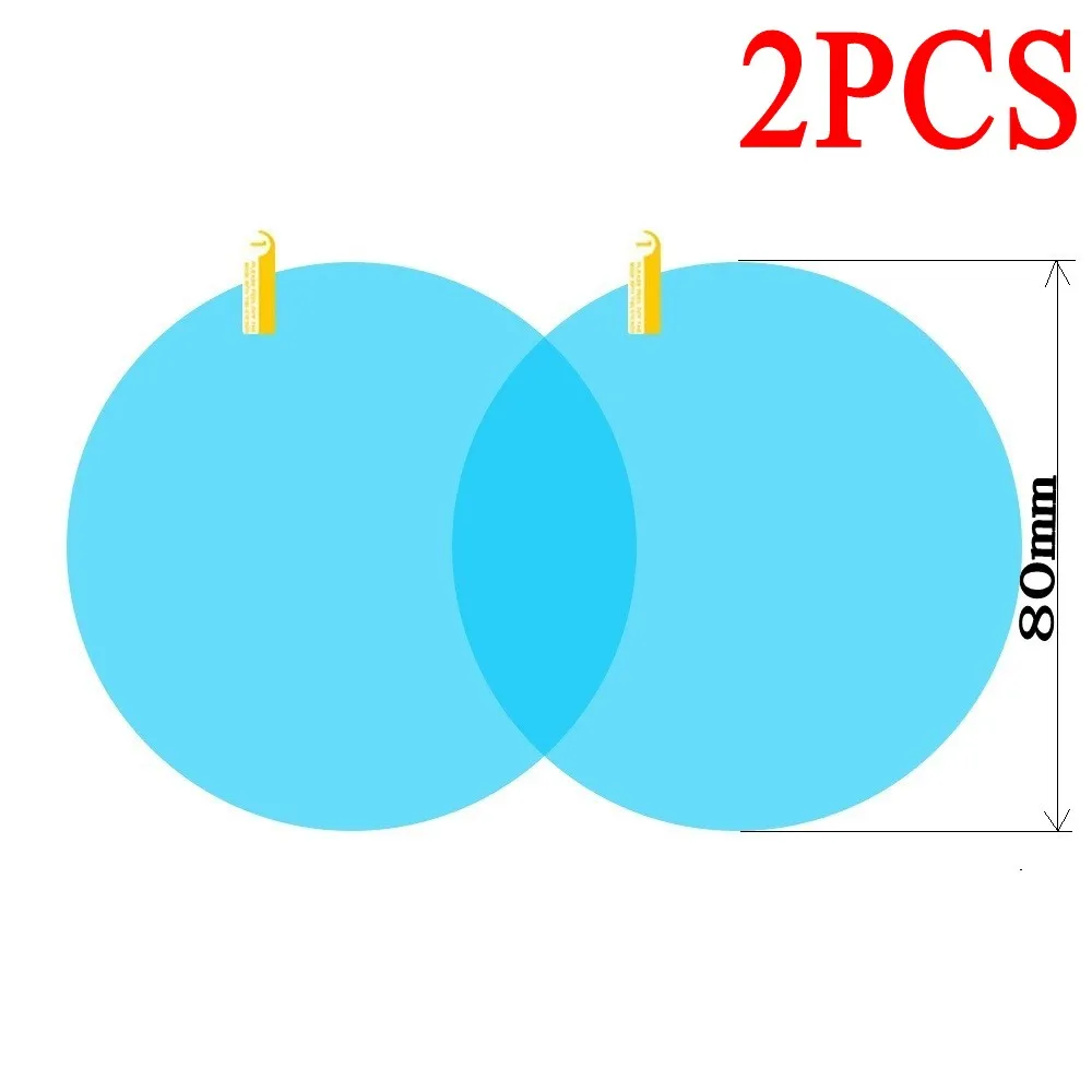 Pegatinas de películas impermeables para espejo retrovisor de coche, accesorios de película protectora impermeable antiniebla para conducción de seguridad lluviosa, 2 uds.