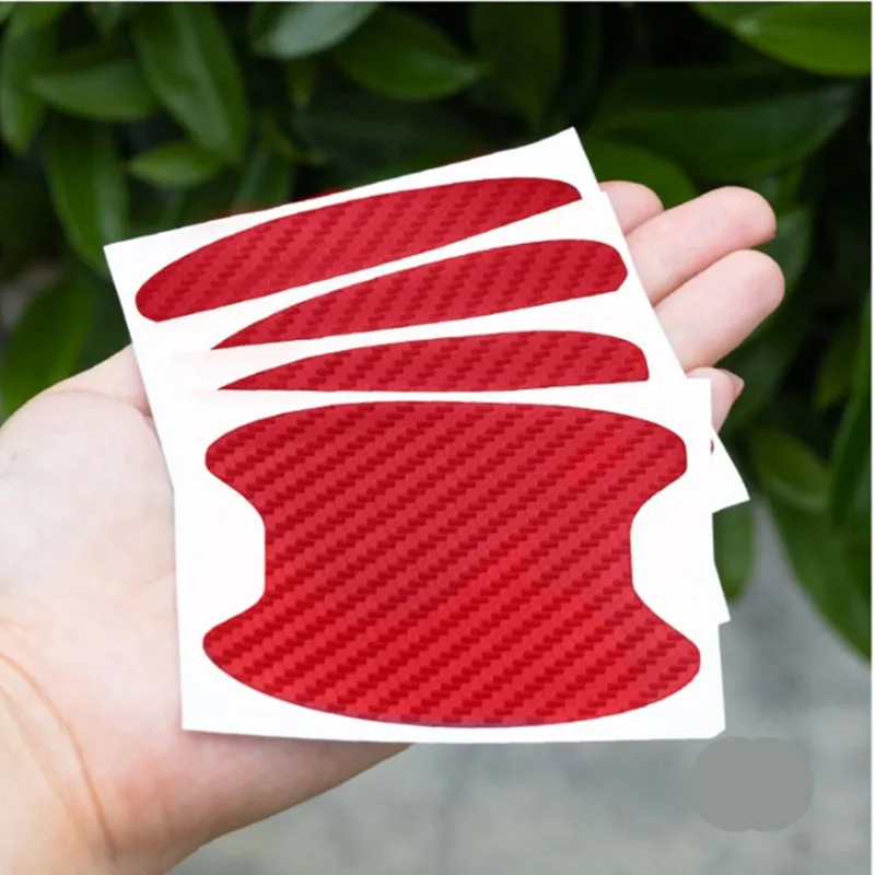Pegatinas para manija de puerta de coche, cubierta resistente a los arañazos, Protector de fibra de carbono, accesorios exteriores, embellecedor de Accesorio para automóvil, juego de 4 Uds. Pegatinas para manija de puerta de coche, cubierta resistente a los arañazos, Protector de fibra de carbono, accesorios exteriores, embellecedor de Accesorio para automóvil, juego de 4 Uds.
