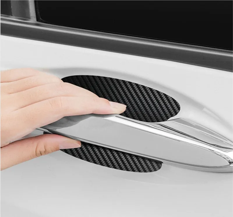 Pegatinas para manija de puerta de coche, cubierta resistente a los arañazos, Protector de fibra de carbono, accesorios exteriores, embellecedor de Accesorio para automóvil, juego de 4 Uds. Pegatinas para manija de puerta de coche, cubierta resistente a los arañazos, Protector de fibra de carbono, accesorios exteriores, embellecedor de Accesorio para automóvil, juego de 4 Uds.