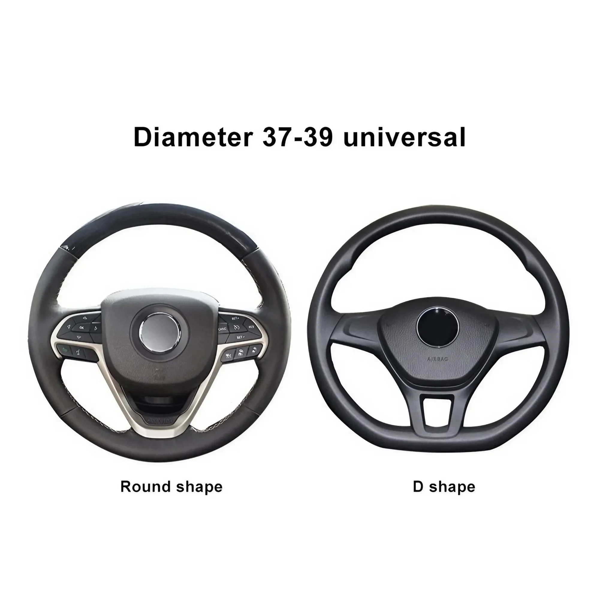 Protector universal antideslizante del volante del coche del cuero de la PU transpirable, accesorios de la decoración interior