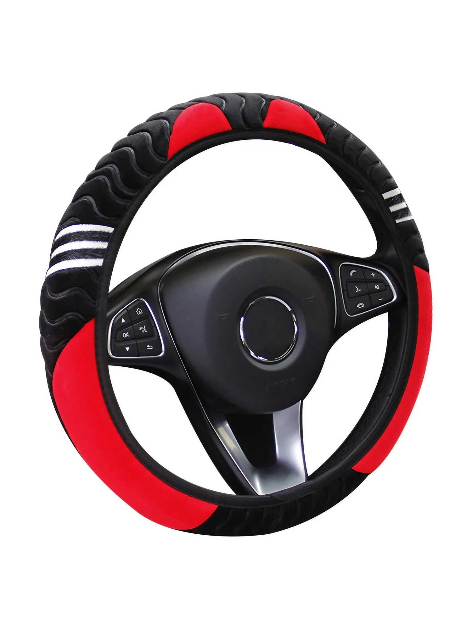 Protector universal antideslizante del volante del coche del cuero de la PU transpirable, accesorios de la decoración interior