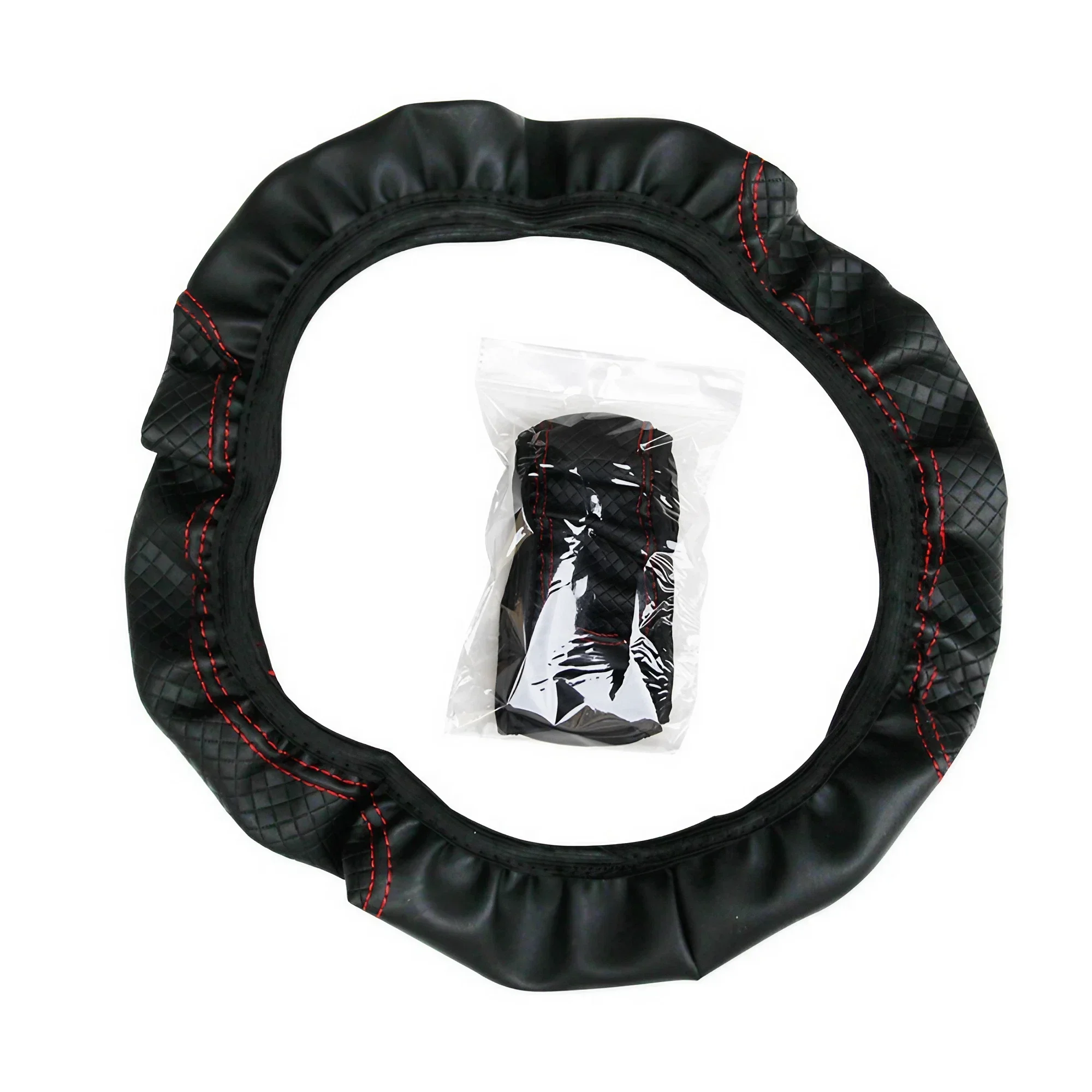 Protector universal antideslizante del volante del coche del cuero de la PU transpirable, accesorios de la decoración interior