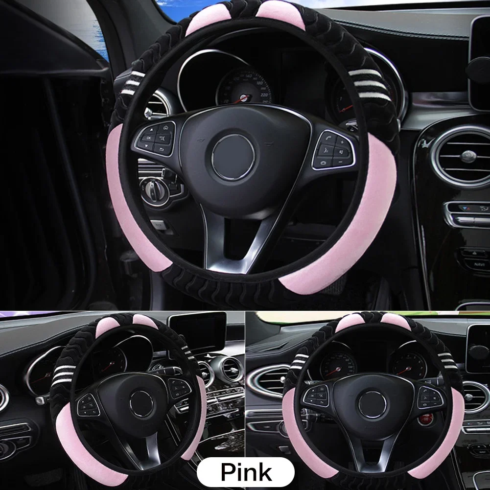 Protector universal antideslizante del volante del coche del cuero de la PU transpirable, accesorios de la decoración interior