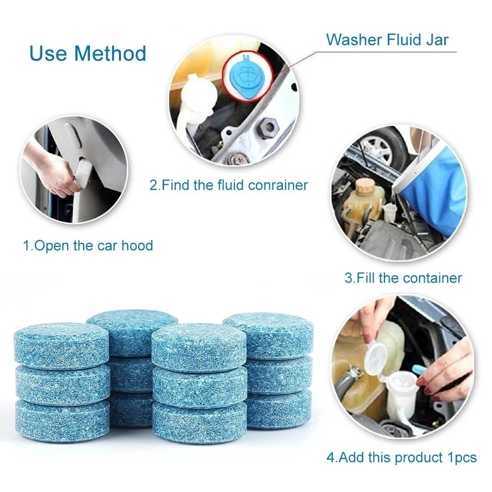 Limpiador sólido para parabrisas de coche, tableta efervescente, limpiaparabrisas automático, limpieza sólida de vidrio, tabletas concentradas, detergente Limpiador sólido para parabrisas de coche, tableta efervescente, limpiaparabrisas automático, limpieza sólida de vidrio, tabletas concentradas, detergente