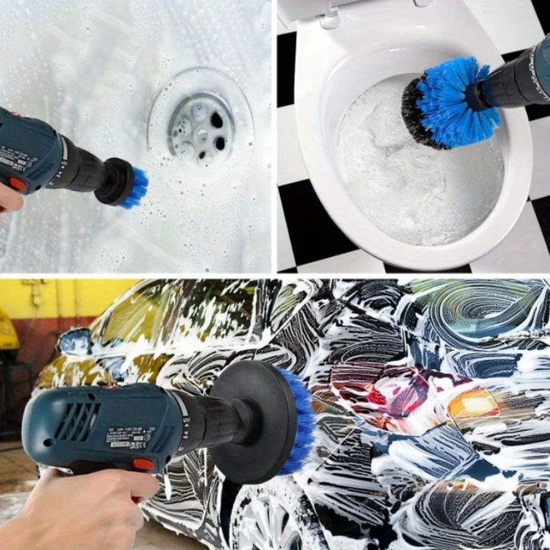Kit de cepillos para ruedas y neumáticos, Juego de cepillos de perforación para detalles de coche, Juego de cepillos de limpieza y lavado de coches, 20 unidades